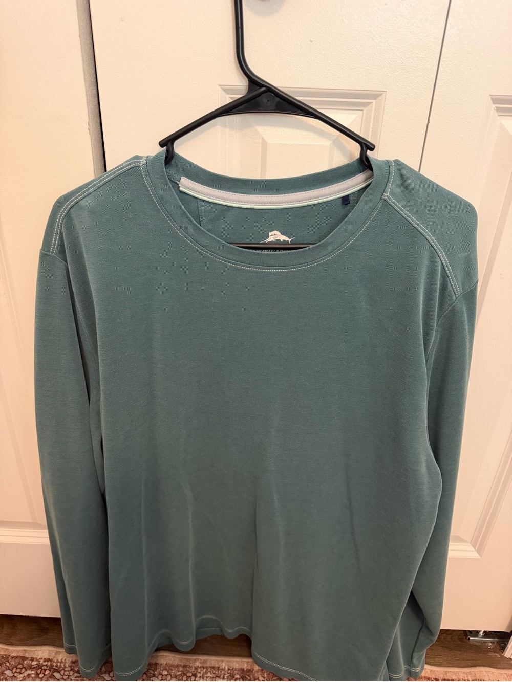Tommy Bahama Men's Long-Sleeve Crew Neck Shirt — Teal